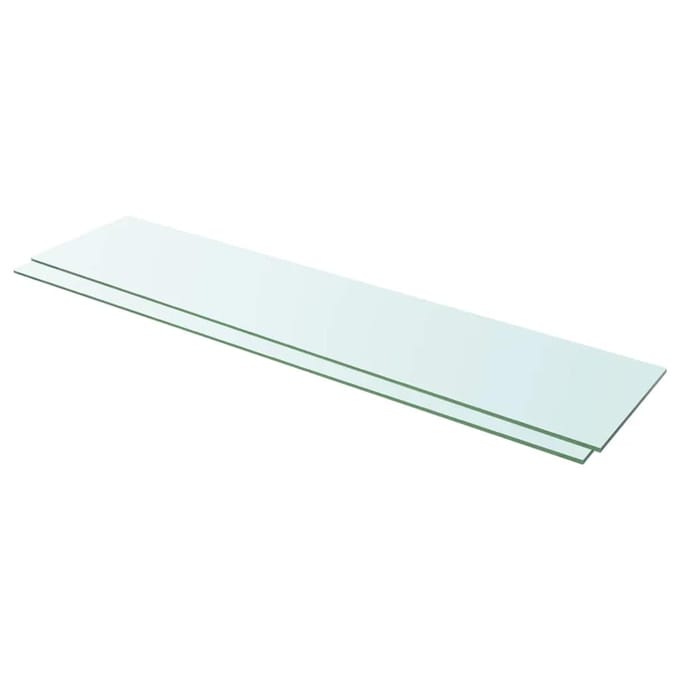 vidaXL - Schappen - 2 - st - 110x25 - cm - glas - transparant
