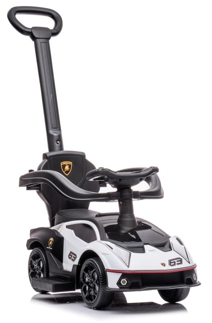 Duwauto voor kinderen, Loopauto vanaf 1 jaar met duwstang, kinderauto Essenza SCV12, Aauto kinderen (Wit)