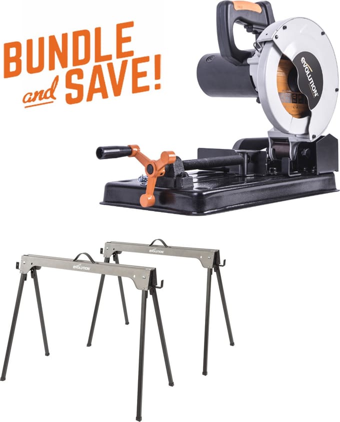 EVOLUTION - COMBOPACK RAGE 4 + SAWHORSE - DIA 185 MM - 1250W - 25KG