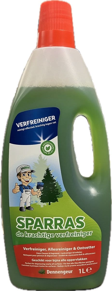 Sparras - Verfreiniger, Allesreiniger & Ontvetter - 1000ml - Dennengeur