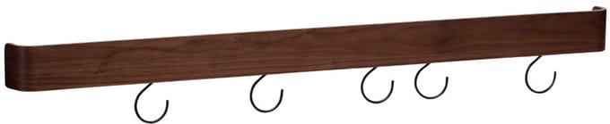 Protopia Dan-Form wandplank met haken 9 haken fineer walnoot.