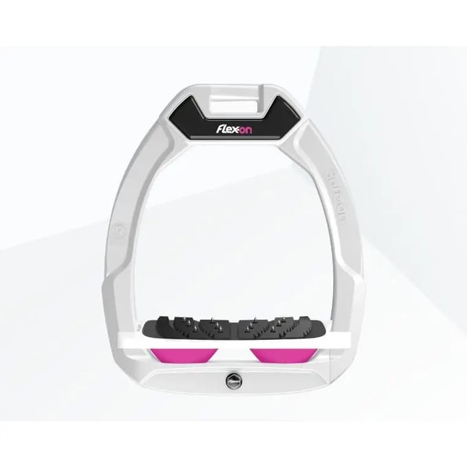 Veiligheidssportzadelbeugels Inclinatie Ultra Grip Wit/Wit/Roze Flex-On Safe-On