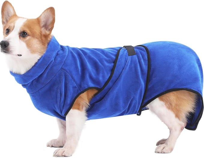 Zachte microvezel hondenbadjas - Sneldrogend en absorberend voor honden