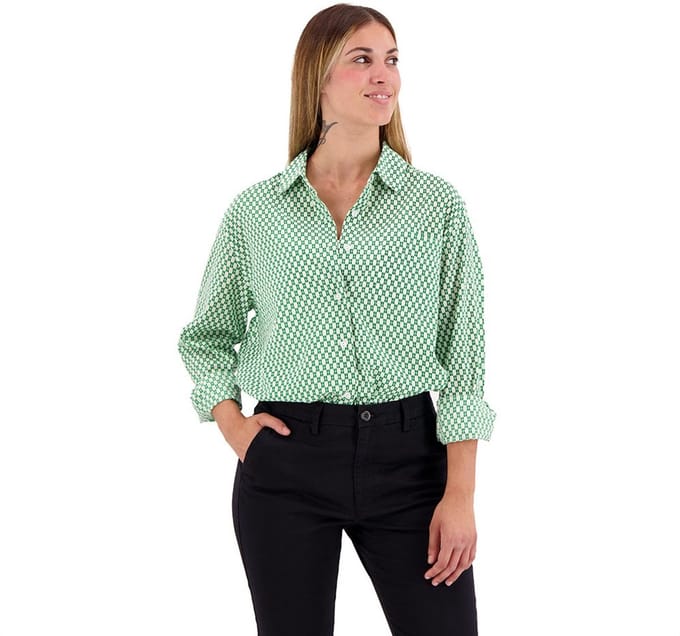 Dockers Original Overhemd Met Lange Mouwen Groen XS Vrouw