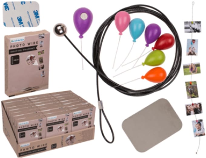Photo steel wire with 6 magnets , Balloon