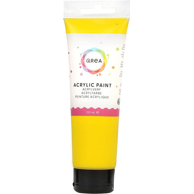 Acrylverf Qrea 120 ml primair geel