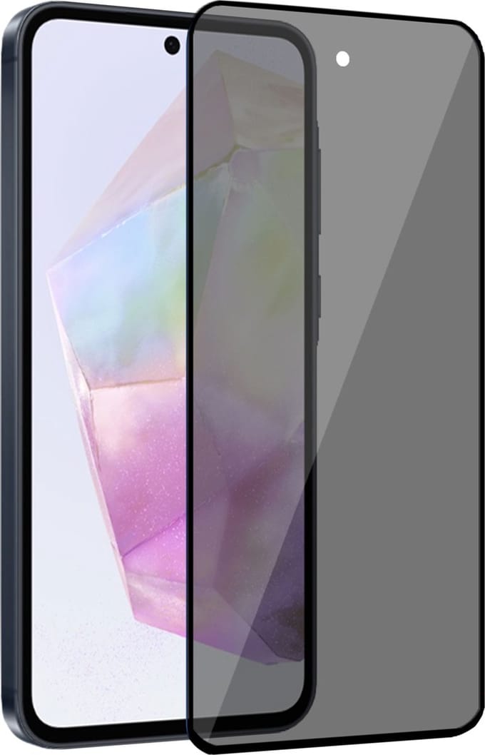 Geschikt voor Samsung Galaxy A35 / A55 - Privacy Screenprotector - Beschermglas - Privé GuardCover
