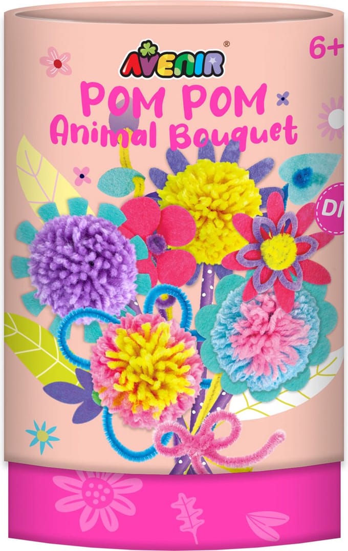 AVENIR Naaikit - Pom Pom Bloemenboeket - Knutselen - 6 Jaar