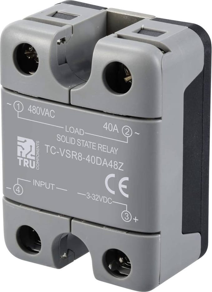 TRU COMPONENTS Halfgeleiderrelais TC-12705360 40 A Schakelspanning (max.): 480 V/AC Schakelend bij overbelasting 1 stuk(s)