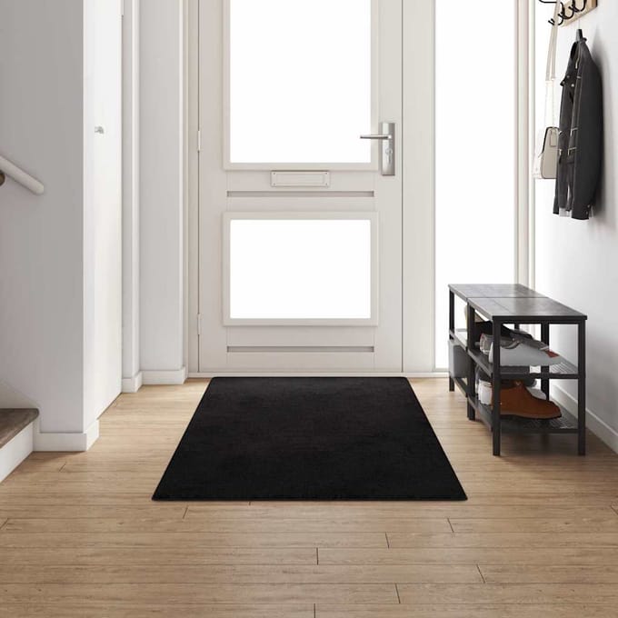 vidaXL - Tapijt - Loper - Zwart - 100 - x - 300 - cm - 100% - Polypropyleen - Tuft