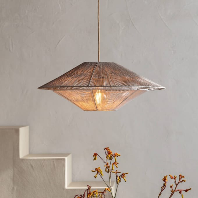 GOOD&MOJO Hanglamp Lumbini - Beige - Ø50x250cm - Modern - Hanglampen Eetkamer, Slaapkamer, Woonkamer