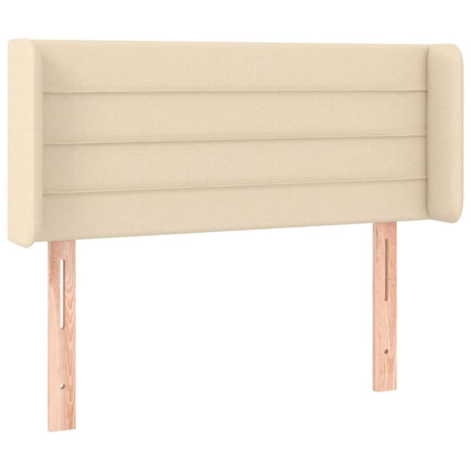 vidaXL - Hoofdbord - LED - 103x16x78/88 - cm - stof - crèmekleurig