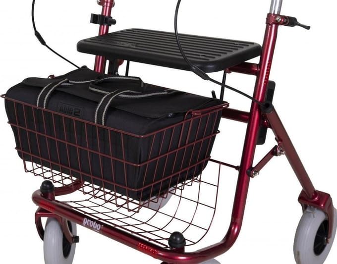 Rollator tas voor in mandje