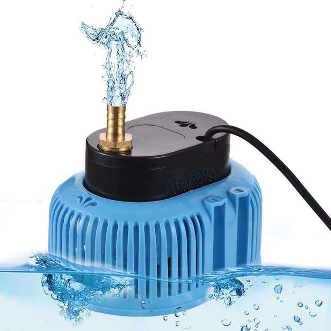 Zwembadafdekking Pomp Bovengrondse Dompelpomp 75W 2000L/H Zwembadwaterverwijderingspomp met 3 US Plug blauw