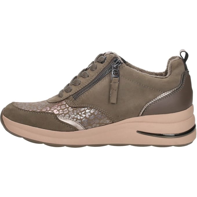 Tamaris Wide Fit - Veterschoenen Laag Taupe 38