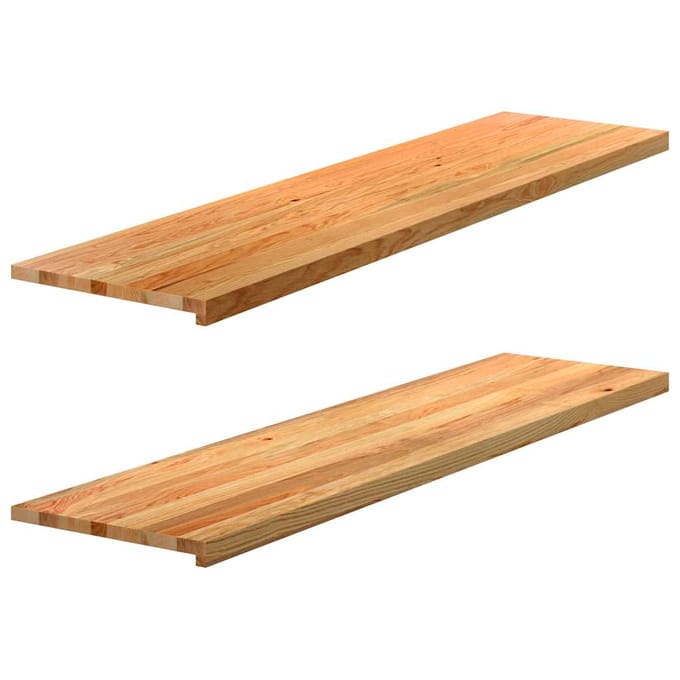 vidaXL - Vensterbanken - 2 - st - 160x40x2 - cm - massief - eikenhout - lichtbruin