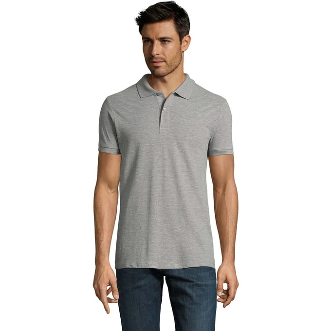 SOLS Heren Perfect Melange Poloshirt (Grijze Melange)