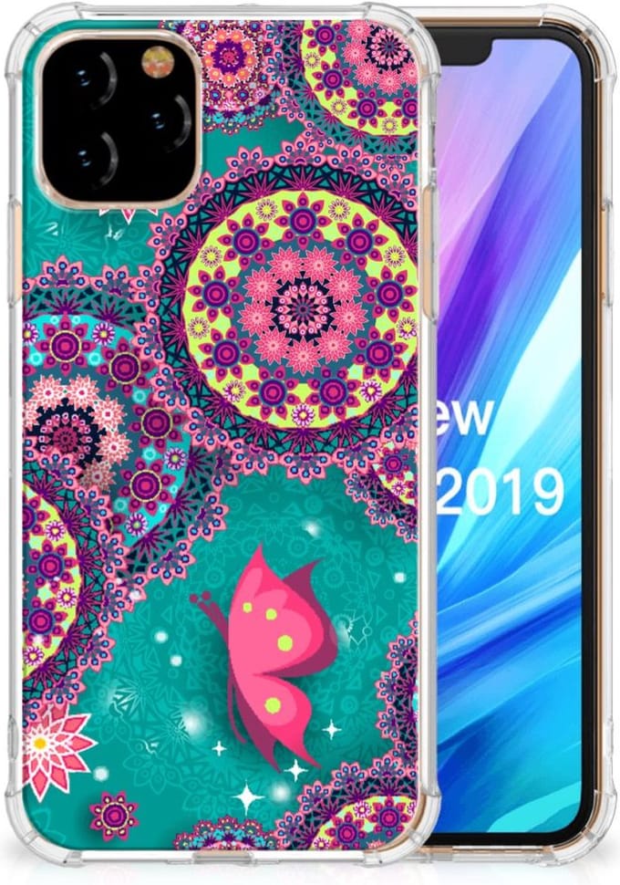 Apple iPhone 11 Pro Back Cover Cirkels en Vlinders
