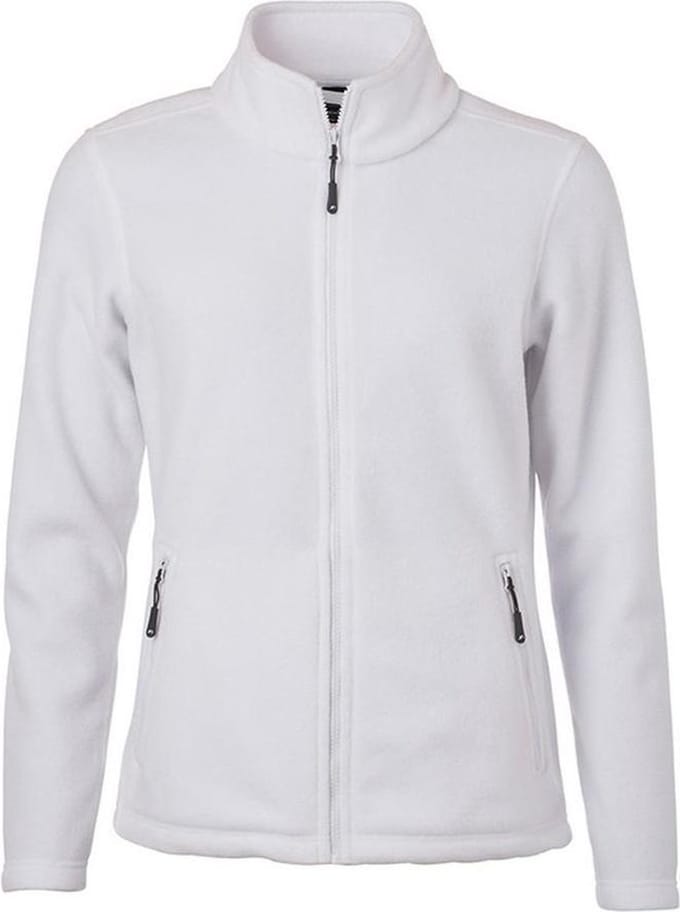 James and Nicholson Dames/dames Fleece Jasje (Wit)