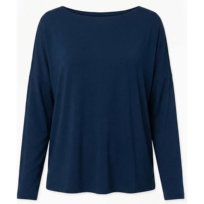 Viscose Oversize Longsleeve MARINEBLAUW