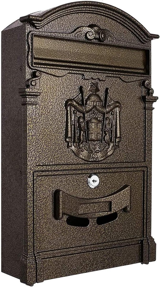Brievenbus - Postkast - Post Ontvangen - Aluminium Front - 41 x 26 cm - Brons