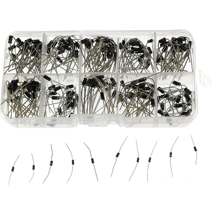 200PCS Diode Assortiment Kit 10 Waarden Gelijkrichter/Schottky Diode 1N4001-1N4007-1N5819 Diverse Set 200PCS