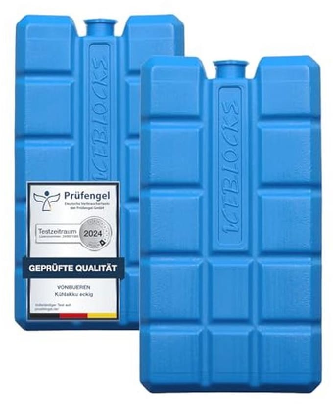 Koelelementen voor koeltas | 12 uur koeling | 200 g per element | 8,1 x 15,2 x 2,2 cm