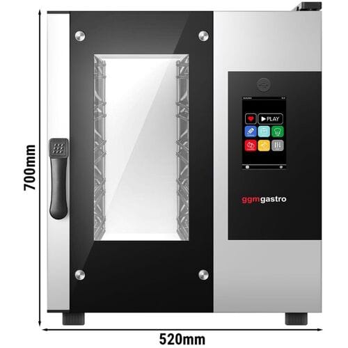 GGM Gastro Kombidämpfer - Touch - 5x GN 1/1 - schmal - inkl. Waschsystem & Temperaturfühler