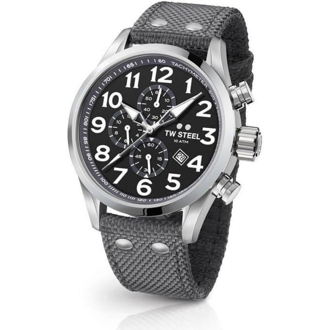 TW Steel Volante Chrono 45mm Staal Canvas | VS13
