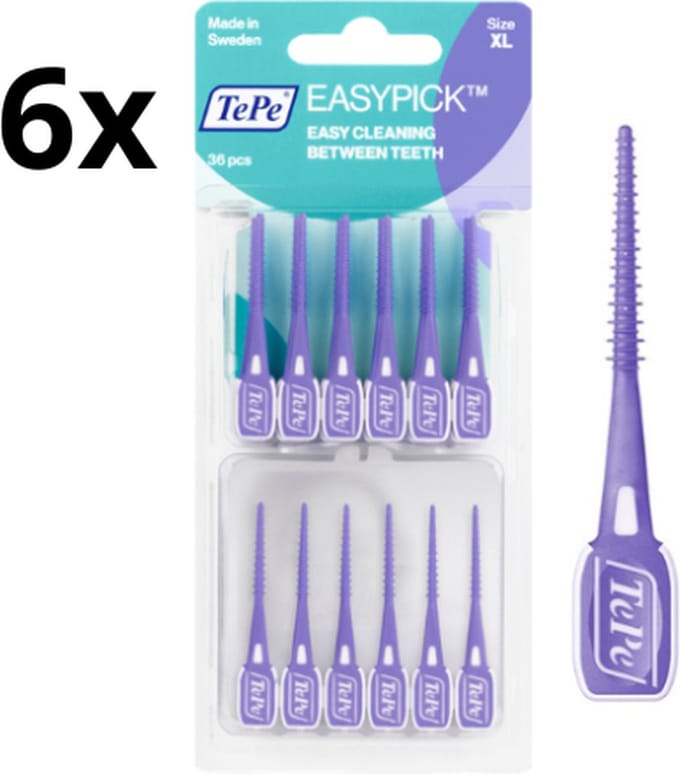 Tepe Easypick Paars XL - 6 x 36 Stuks - Voordeelverpakking