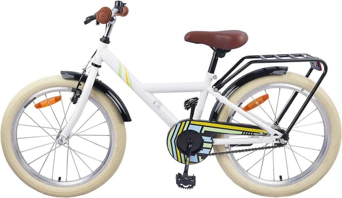 Kinderfiets - Loopfiets Peuterfiets - Leren Fietsen - Stabiel Stalen Frame - 18 inch - Wit