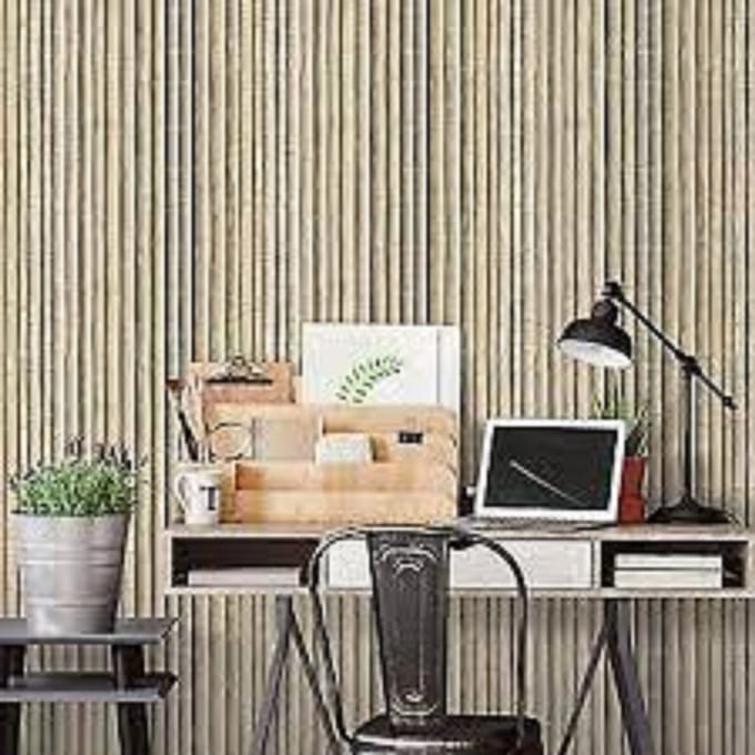 BAMBOE STOKKEN HOUT BEHANG NATUUR