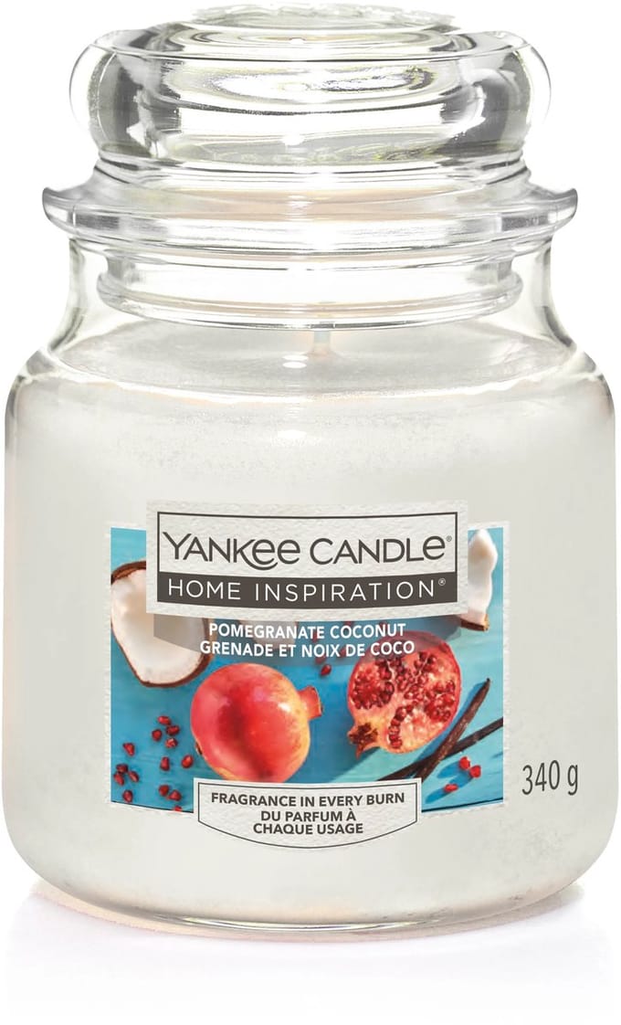 Yankee Candle Home Inspiration - Pomegranate Coconut Medium Geurkaars - 75 branduren