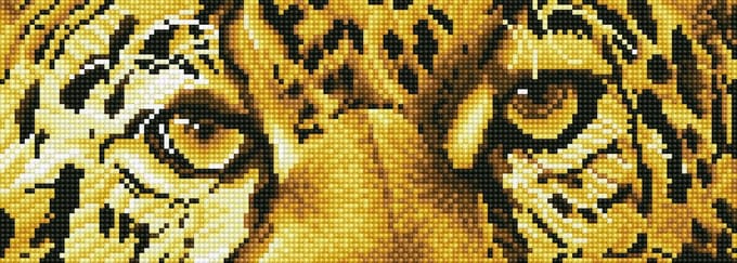 DIAMOND DOTZ Leopard Spy - Diamond Painting - 7.446 Dotz - 42x15 cm