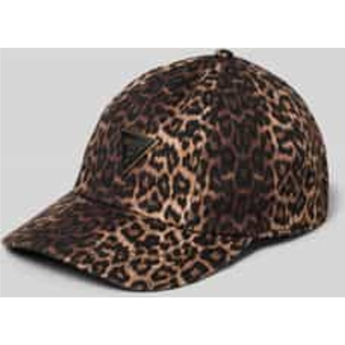 Guess Printed Leopard Base Petten Dames - Bruin - Maat ONESIZE