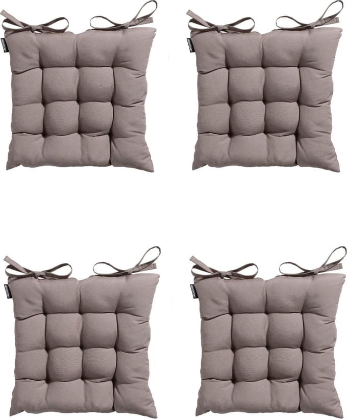 Madison - Zitkussen - Universeel - 4 stk. - 46x46 cm - Taupe - Tuin