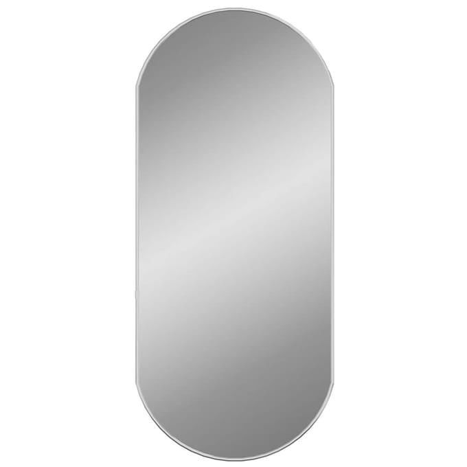 vidaXL - Wandspiegel - 80x35 - cm - ovaal - zilverkleurig