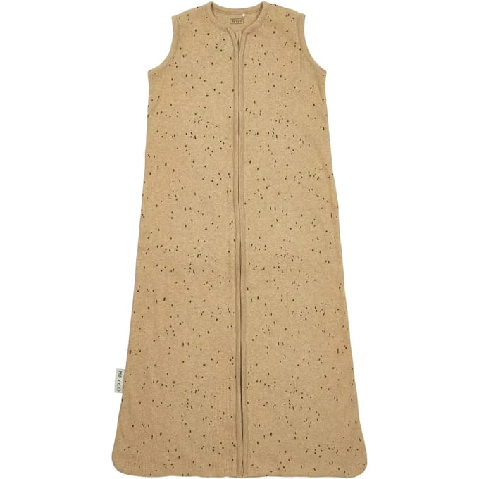 Meyco Baby Rib Mini Spot baby zomerslaapzak - toffee melange - 110cm - 0.3 TOG