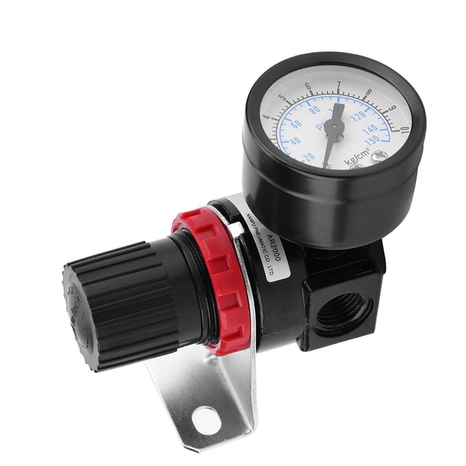 G1 4 Pneumatische Regelaar Verstelbare Luchtdruk Compressor Regelventiel Manometer met Beugel