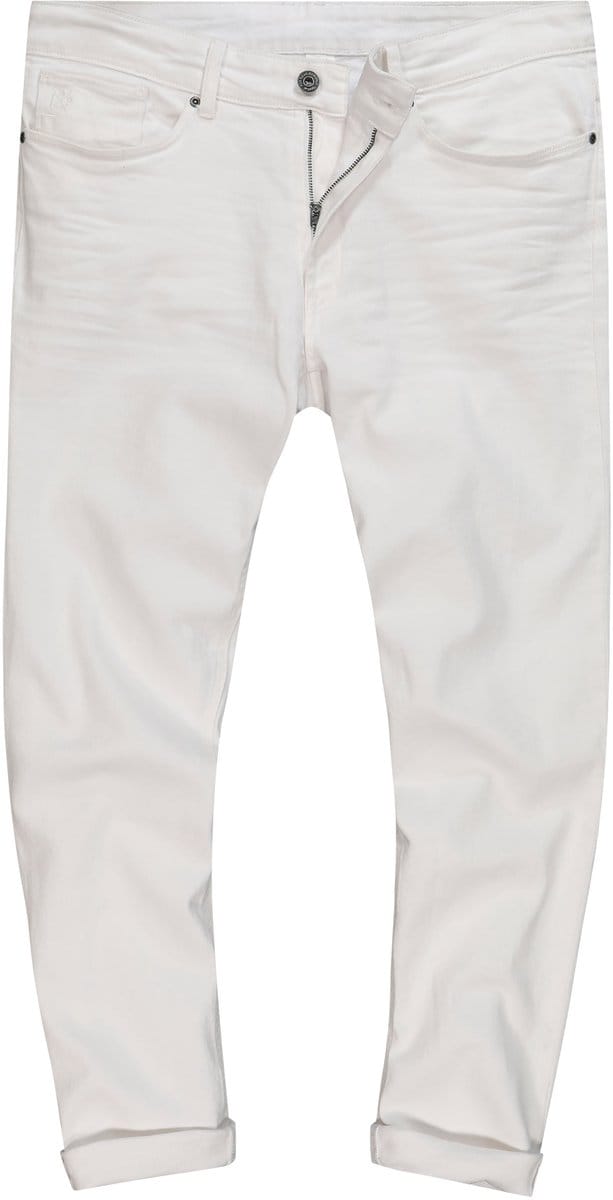 JP 1880 - Heren - Jeans 5-Pocket Straight-Fit/134 - Wit denim - Maat 64