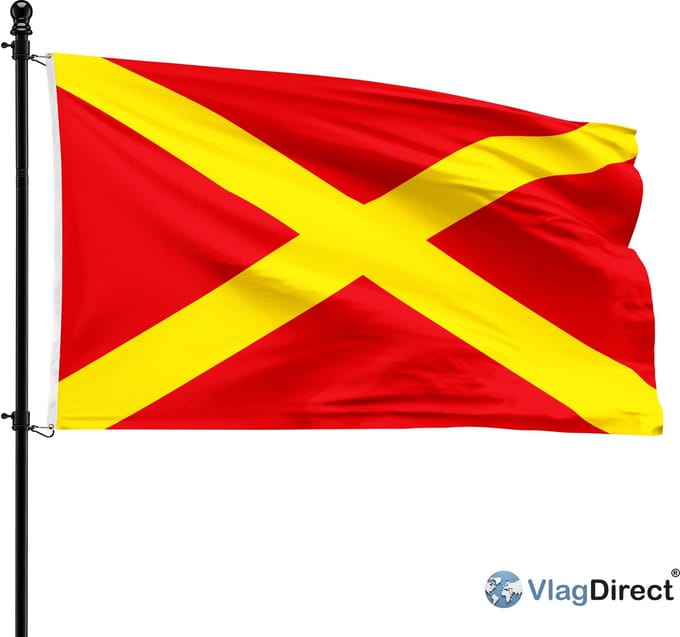 Gemeente Pont-à-Celles vlag - 90 x 150 cm.