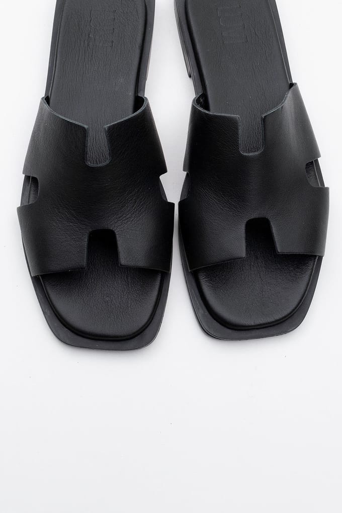 Jez Leer Slide Sandaal (Women)