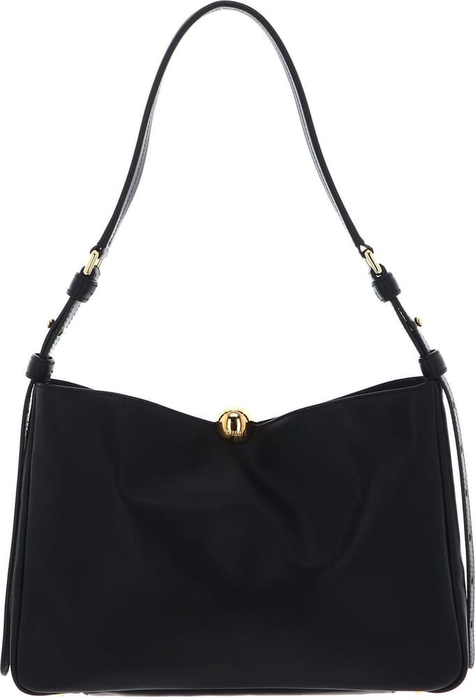 FURLA Leren Schoudertas Sfera Soft Shoulder Bag Nero Zwart