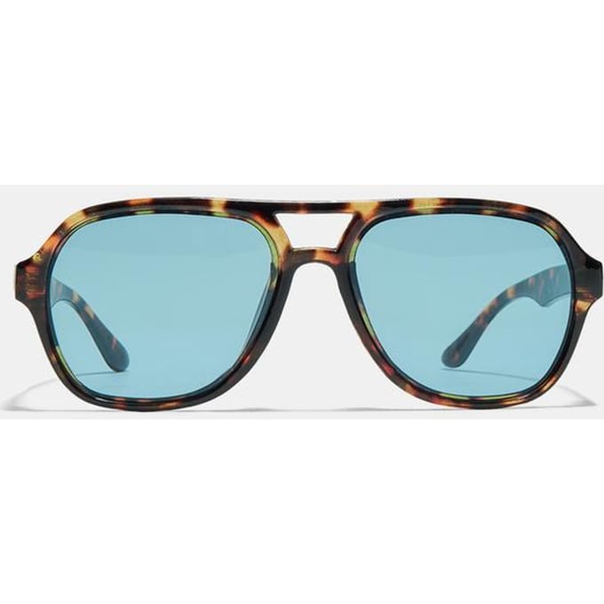 Stradivarius Zonnebril met dubbele neusbrug  Blauw OS