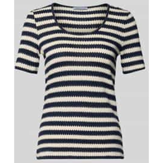 gebreid shirt met ronde hals