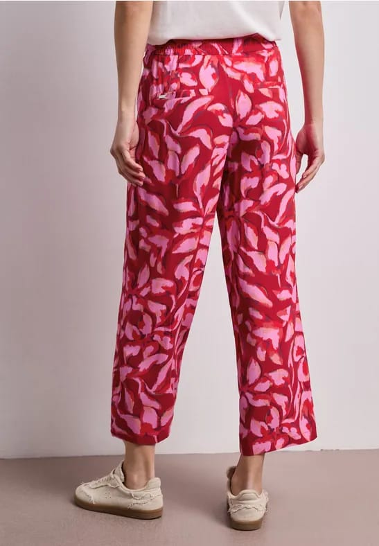 7/8 Broek met wijde pijpen in Loose Fit met print