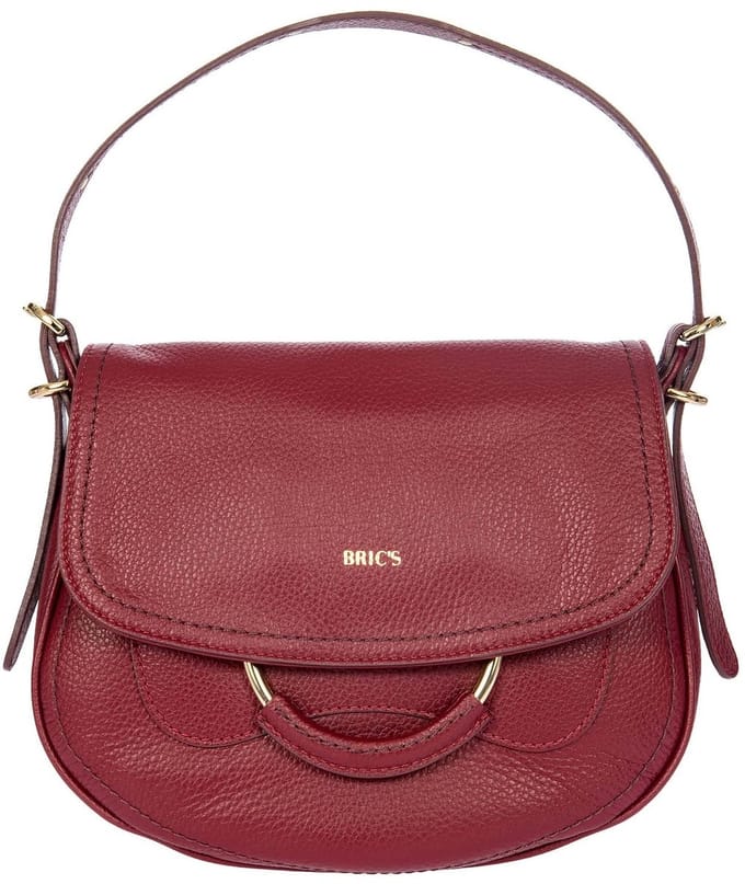 BRIC'S Leren schoudertas Gondola Stella Bag Rubino wijnrood