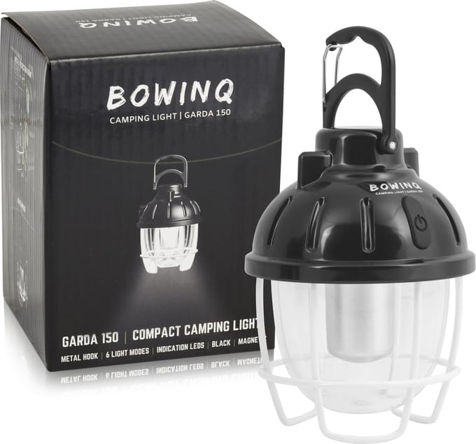 BOWINQ® - Garda 150 - Campinglamp - Compact - Warm licht - USB-C oplaadbaar - USB-C - 5 lichtstanden