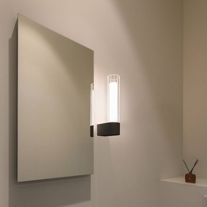 SLV LED badkamer wandlamp Lygant single, zwart, aluminium