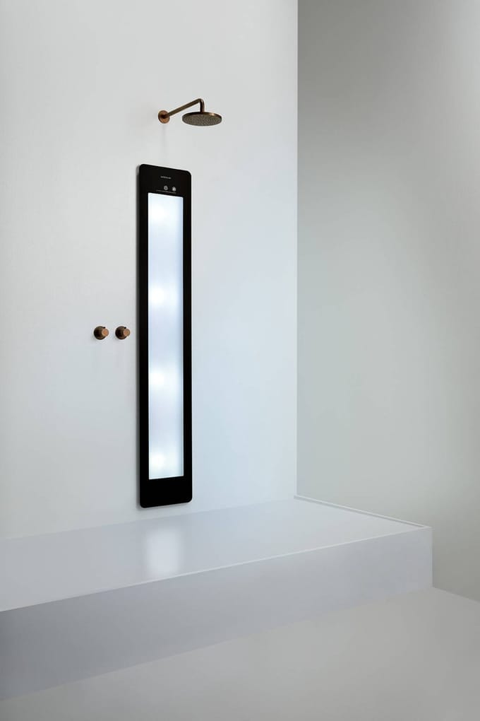 Sunshower Plus L inbouw met infrarood en UV-licht black